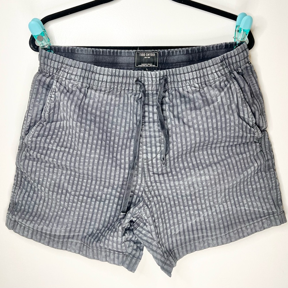 Todd Snyder Seersucker Weekend Shorts - Olive, Size L